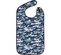 Classic Bib Designs Babero reutilizable para adultos - Unisex - Ideal para comer con bolsillo recogemigajas - Protege la ropa y se puede lavar a máquina