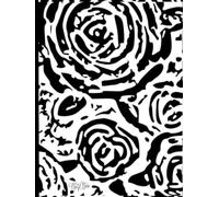 Classic Black And White, Abstract Roses Collage,' 200 Unlined, Floral Detailed Page, 8x11, Hardcover Journal, Art Pad, Sketchbook, Drawing Book: ... By: Artist Mary Elisabeth Linder @ MaryEMade