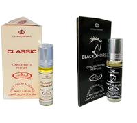 Classic & Black Horse Concentrated Perfume Oil Pack of 2 | Long-Lasting Alcohol-Free Attar | 6ml Roll-On for Men & Women