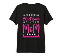 Classic Blackjack Jugador Mamá El Juego De Cartas Blackjack Clásico Camiseta Premium