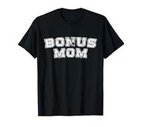 Classic Bonus Mom Varsity College Style Graphic Mother's Day Camiseta