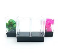 Classic Brick Box for RPG Dice, Clear Plastic Dice Box, Brick Dice Case, Transparent Brick Dice Box, Dice Packaging, 5pcs Set