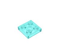 Classic Bricks Plate 2 x 2 100 piezas, compatible con Lego Parts 3022, juego creativo, 100% compatible con Lego y todas las principales marcas de ladrillos (color: azul claro brillante)