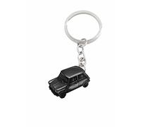 Classic British Car Mini Coooper Mk1 ref144 3D NEGRO FULL CAR en un llavero de anillo dividido