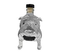 Classic Bulldog Decanter - Whiskey Bottle for Beer Tasting | Glass with Sculpted Dog Design, Collector Liquor Container, Decorative Wine Pourer, Accessory