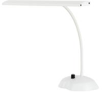Classic Cantabile 12220 Lámpara De Piano Regulable Blanca - 36 LEDs Brillantes - Cuello De Cisne De 38 cm - Puerto De Carga USB Integrado Para Smartphone O Tablet - Blanco
