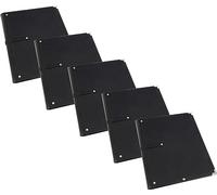 Classic Cantabile 5x Carpeta partituras A4, cuero sintético, bolsillo interior, esquinas protectoras, color negro, ideal para partituras y notas corales.