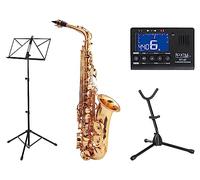 Classic Cantabile AS-450 Saxofón Alto en Eb Set (Accesorios: Boquilla, Estuche/Mochila, Soporte para saxofón, Afinador/Metro, Atril)