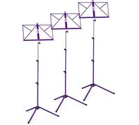 Classic Cantabile Atril De Partituras Medio 3x Set - peso medio - tornillos robustos - soporte en superficies - pies goma antideslizantes - altura ajustable 65-130 cm - lila.