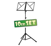 Classic Cantabile Atril Heavy - Altura Ajustable: 58-122 cm - Soporte Para Partituras 46,5 x 23 cm - Negro