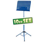 Classic Cantabile atril orquesta chapa perforada Heavy azul set de 10x