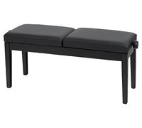 Classic Cantabile Banco de Piano de Asiento Doble en Negro Mate