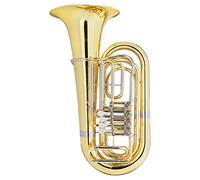 Classic Cantabile Brass T-180 3/4 Bb Tuba, 4 válvulas, 91 cm alto, deslizamientos y tubo de boquilla de alpaca, campana Ø 37,5 cm, diámetro perforación 18 mm.