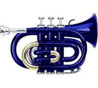 Classic Cantabile Brass TT-400 Trompeta De Bolsillo Bb Azul, Calibre: 11