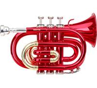 Classic Cantabile Brass TT-400 Trompeta De Bolsillo Bb Roja, Calibre: 11