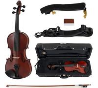 Classic Cantabile Brioso Violín 4/4 Set (Violín 4/4, tapa de pícea maciza, fondo y aros de arce flameado, incluye estuche ligero, arco y soporte para hombro)