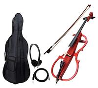 Classic Cantabile CE-200 Violonchelo Eléctrico (cello eléctrico con pastilla, funda, tamaño 4/4) natur mate
