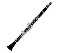 Classic Cantabile CLK-10 Clarinete en Sib (Sistema Böhm, 17 llaves, 5 anillos, plástico ABS, mecánica plateada, instrumento ideal para estudiantes, incluye estuche y accesorios) negro