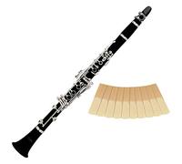 Classic Cantabile CLK-10 Clarinete Sib Set de Lengüetas 2.5 - Afinación Sib - Digitación Böhm - Set Ahorro Incluye 10 Lengüetas para Clarinete, Grosor 2.5