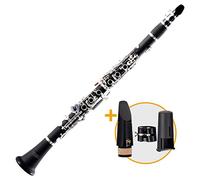 Classic Cantabile CLK-20 clarinete plástico ESM, sistema alemán, 20 llaves, 6 anillos, cuerpo ebonita, incluye estuche, paño, boquilla, abrazadera y cápsula ESM.