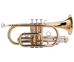 Classic Cantabile CR-400L Corneta en Bb (latón, válvulas de acero inoxidable, deslizadores de alpaca, con estuche, boquilla) dorado
