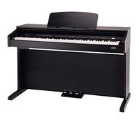 Classic Cantabile DP-210 RH E-Piano (Digitalpiano con acción de martillo, 88 teclas, 2 salidas para auriculares, USB, metrónomo, 3 pedales, piano para principiantes) Caoba