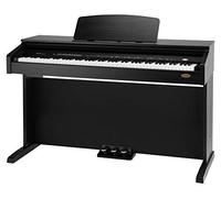 Classic Cantabile DP-210 SM Piano digital 88 teclas con mecanica martillo - Teclado electronico USB to host, 64 polifonía, 26 voces, 3 pedales - Organo musical para ninos - Negro mate