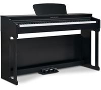 Classic Cantabile DP-220 SM E-Piano: 88 teclas ponderadas, mecanismo de martillo, sensibilidad táctil, funciones Layer, Split, Twinova, 3 pedales, 20 sonidos, diseño delgado negro mate.