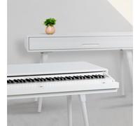 Classic Cantabile DP-730 WL Piano Digital - Mesa con piano integrado - 88 teclas con mecanismo de martillo - Incluye atril y unidad de pedales - Blanco mate