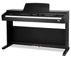 Classic Cantabile DP-A 310 SM E-Piano de 88 teclas, piano digital con teclado/acompañamiento automático, mecanismo de martillo, 500 sonidos, conexión USB y auriculares, negro mate.