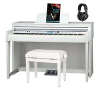 Classic Cantabile DP-A 610 Piano digital 88 teclas pesadas - Teclado electronico con USB-MIDI, 1200 voces, 256 polifonía, Bluetooth - Organo musical Set Banqueta y Auriculares - Blanco mate