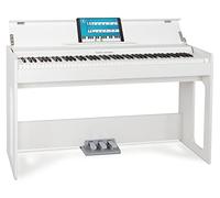 Classic Cantabile DP-S1 WM E-Piano - 88 teclas ponderadas con mecanismo de martillo y sensibilidad al tacto - Diseño Slimline - Funciones Layer, Split y Twinova - 3 pedales - Blanco mate