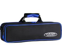 Classic Cantabile estuche ligero azul para flauta transversal, resistente al agua y desgarros, con acolchado térmico, correa incluida. Compatible con flautas transversales comunes.