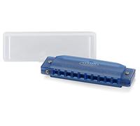 Classic Cantabile FBH-10 BU FunKids Armónica Diatónica C-Dur - Armónica de 10 agujeros de plástico - Lengüetas de bronce fosforado - ideal para niños - Incluye estuche de plástico - Azul