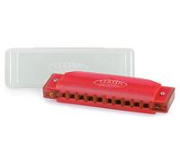 Classic Cantabile FBH-10 RD FunKids Armónica Blues - Harmónica de boca para niños en Do mayor - Harmonica 10 agujeros de plástico con estuche - Color rojo
