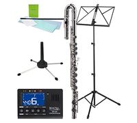 Classic Cantabile FL-100J Set de flauta travesera con atril para partituras, afinador y soporte