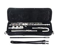 Classic Cantabile FL-200U Flauta Transversal de Alpaca - Instrumento para principiantes especialmente adecuado para niños - Mecánica E suave y sol adelantado - Incluye varilla limpiadora y estuche