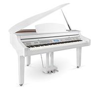 Classic Cantabile GP-A 810 Piano Digital (88 teclas con mecanismo de martillo, sensor triple, 1200 voces, 270 estilos, Bluetooth, 38 efectos, simulación de amortiguador, 3 pedales) blanco brillo alto