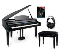 Classic Cantabile GP-A 810 Piano Digital Set (88 teclas con mecanismo de martillo, sensor triple, 1200 voces, Bluetooth, incluye banco, auriculares y escuela de piano) negro brillo