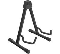 Classic Cantabile GS-2009A Soporte para Guitarras Acústicas/Bajos - Ajustable en 3 Posiciones - Sistema de Botón a Presión - Plegable - Superficie Acolchada - Patas de Goma - Negro