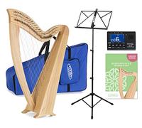 Classic Cantabile H-29 Arpa Celta con mecanismo semitono, 29 cuerdas, afinada en Mi bemol mayor. Incluye funda, escuela, atril, afinador y 2 llaves. Altura: 101 cm.