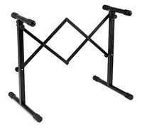 Classic Cantabile KBA-880BK Soporte para Teclado y Mesa de Mezclas (ajustable en altura de 61 a 85 cm, plegable fácilmente, extensible hasta 80 cm de ancho, estructura robusta de tubo de acero) Negro