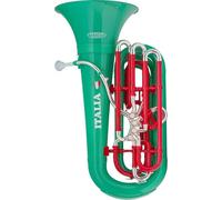 Classic Cantabile KT-30PL MardiBrass Tuba Bb, plástico ABS, ligera y estable, tubo y máquina de latón, incluye funda y boquilla, color verde.