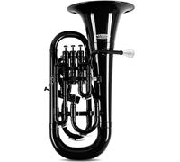 Classic Cantabile MardiBrass Euphonio Bb De Plástico - 4 Válvulas De Aluminio - Solo 2,2 kg De Peso - Incluye Boquilla Y Funda - Negro