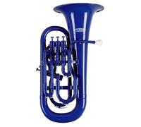 Classic Cantabile MardiBrass Euphonio Bb de plástico - 4 válvulas de aluminio - solo 2,2 kg de peso - incluye boquilla y funda - azul