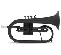 Classic Cantabile MardiBrass Flugelhorn De Plástico ABS - Válvulas Perinet - 600g Ligero - Diámetro: 11,5 mm - Incluye Boquilla y Funda - Mate Negro
