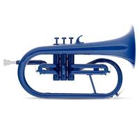Classic Cantabile MardiBrass Flugelhorn De Plástico ABS - Válvulas Perinet - 600g Ligero - Diámetro: 11,5 mm - Incluye Boquilla y Funda - Azul