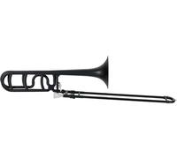 Classic Cantabile MardiBrass Trombón Cuarto de ABS plástico - afinación Bb/F - deslizamiento de fibra de vidrio - 850g ligero - calibre: 13,9 mm - incluye boquilla y funda - mate negro