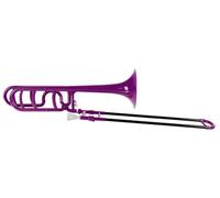 Classic Cantabile MardiBrass Trombón Cuarto de ABS Plástico - Afinación Bb/F - Deslizamiento de Fibra de Vidrio - 850g ligero - Diámetro: 13,9 mm - Incluye Boquilla y Funda - morado