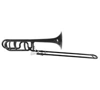 Classic Cantabile MardiBrass Trombón Cuarto de ABS plástico - afinación Bb/F - deslizamiento de fibra de vidrio - ligero 850g - calibre: 13,9 mm - incluye boquilla y funda - negro